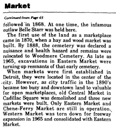 Eastern Market Was Built on the Old Russell Street Cemetery - detRussellCemNovember191978detnewsPart2