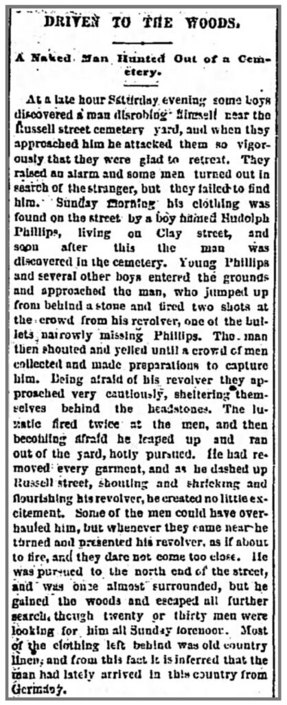 Eastern Market Was Built on the Old Russell Street Cemetery - detcemRuss1893