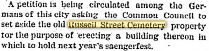 Eastern Market Was Built on the Old Russell Street Cemetery - detrussellcemNov181879