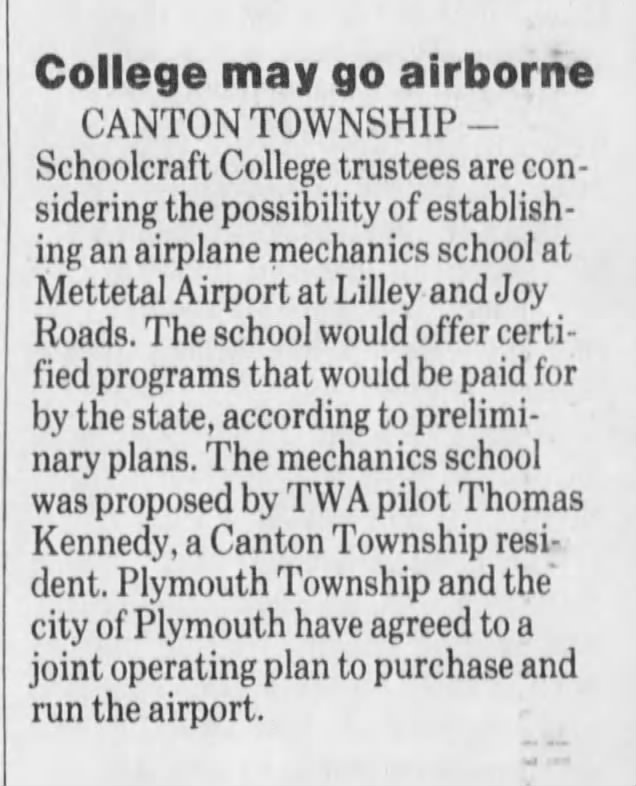 Touring the Paulson Aviation Library Image 20 Touring the Paulson Aviation Library - mettetal Detroit Free Press 1991 03 31 Page 23