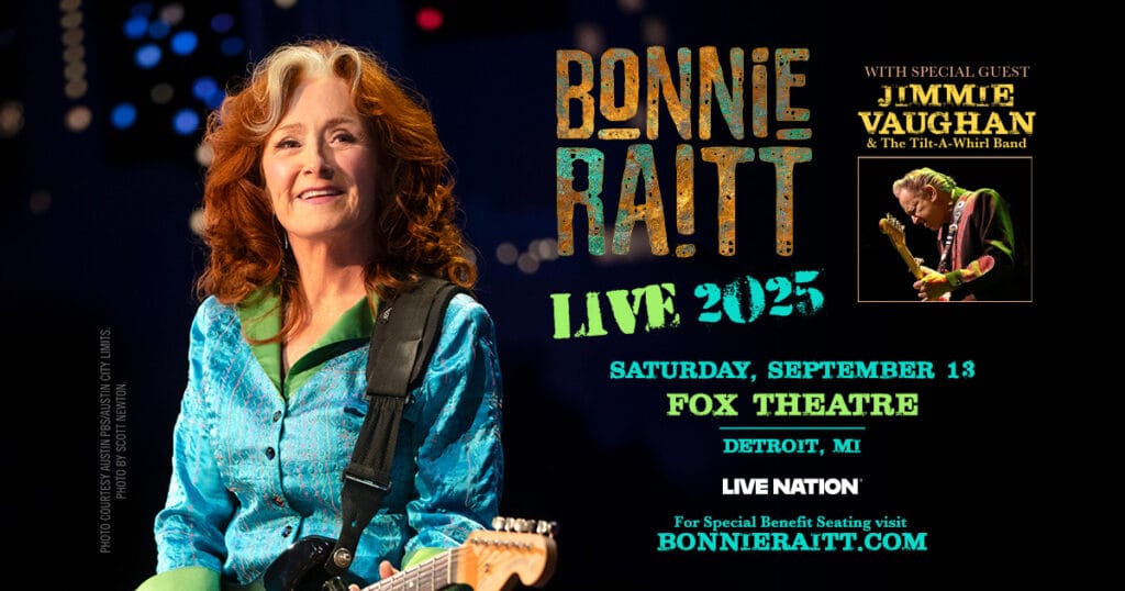 Congratulations to our Bonnie Raitt Tix Winners! Image 1 Static social facebookpr 1200x630 bonnieraitt 2025 regional foxtheatre 0913