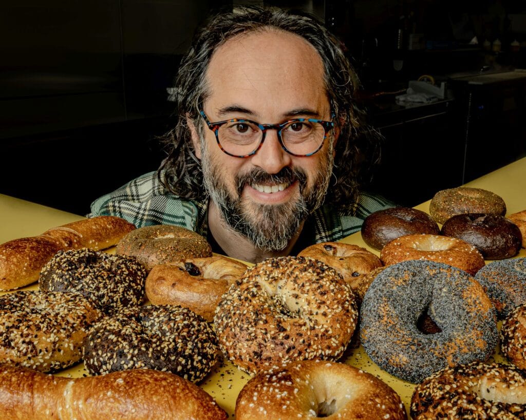 Max Sussman’s pop-up Bev’s Bagels bringing deliciousness to Detroit Bookfest! Image 1 Max Sussman’s pop-up Bev’s Bagels bringing deliciousness to Detroit Bookfest! - Bevs owner Max Sussman photo by Mark Kurlyandchik Booth One Creative
