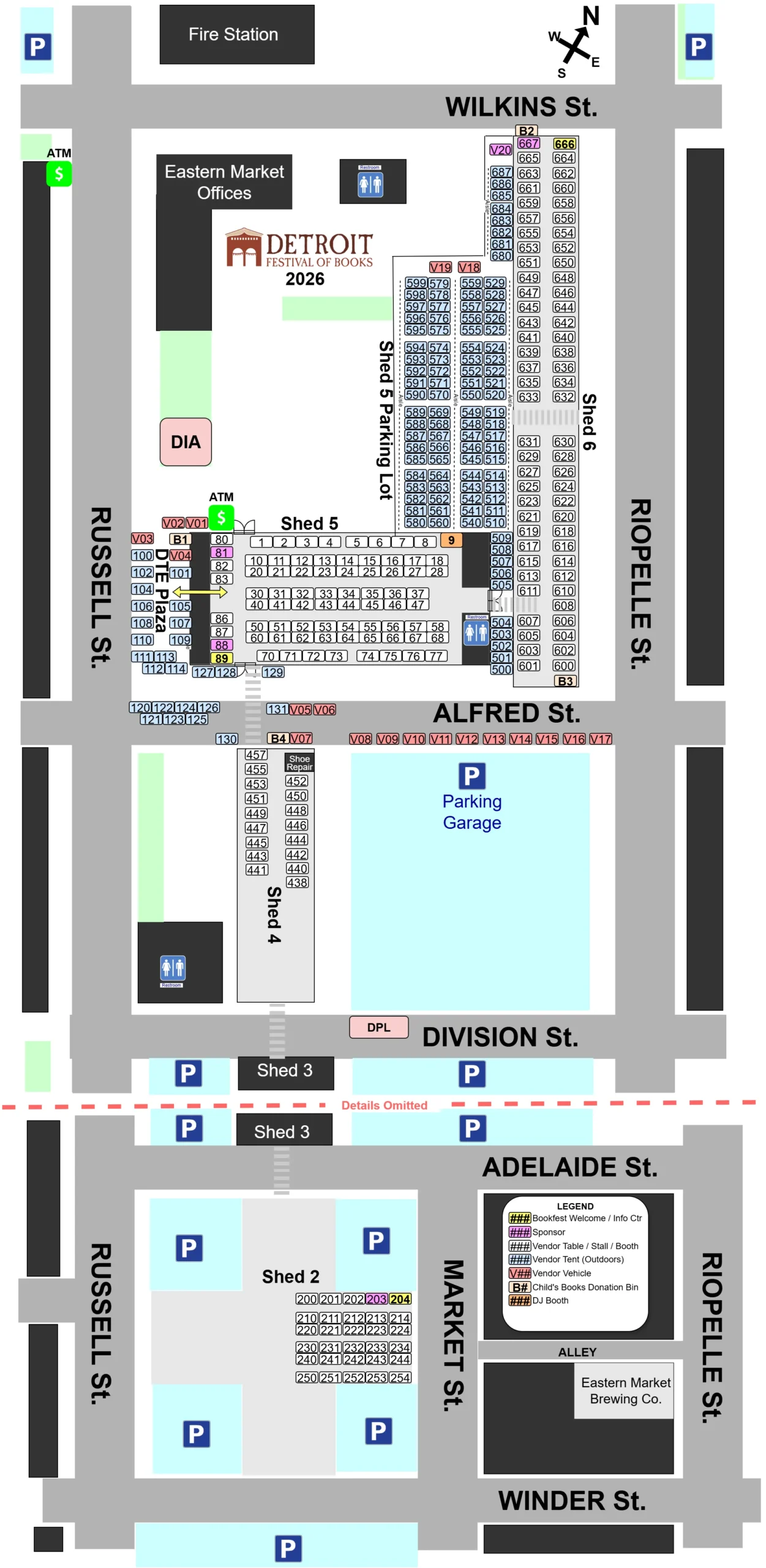 2026 Vendor Map - DetroitBookfestMap 2026 06 03b scaled