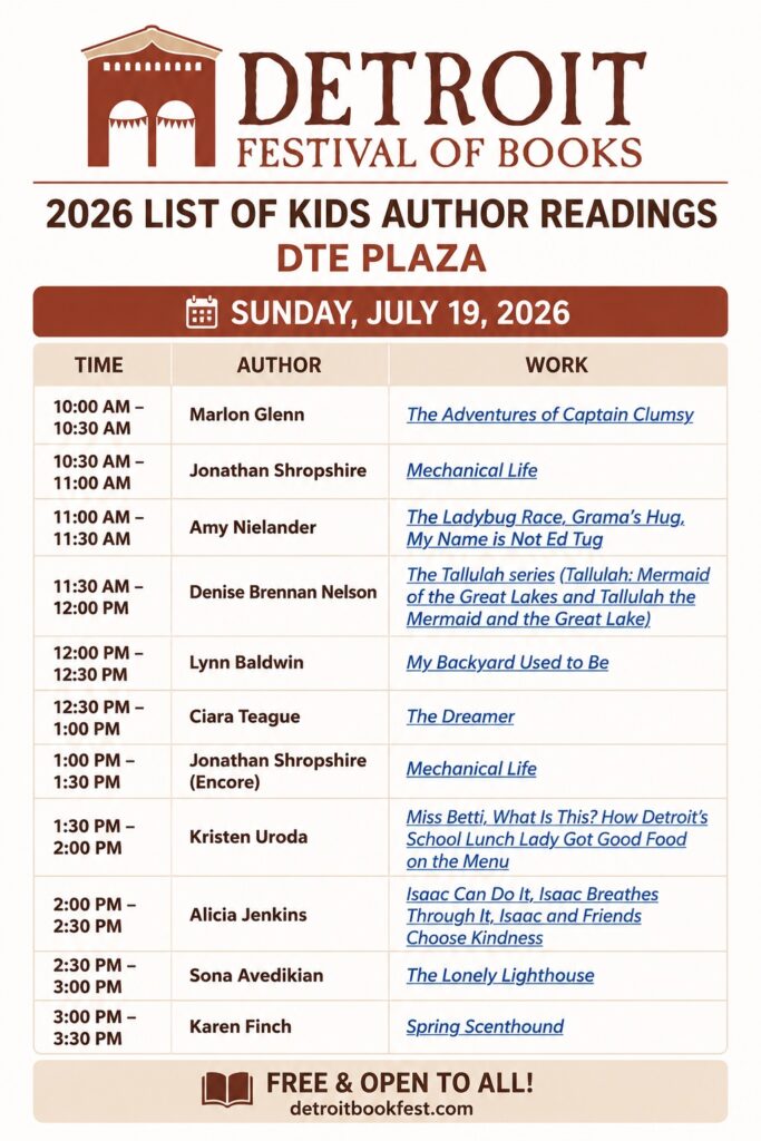 Detroit Bookfest Unveils Schedule of Kids Author Readings Image 3 Detroit Bookfest Unveils Schedule of Kids Author Readings